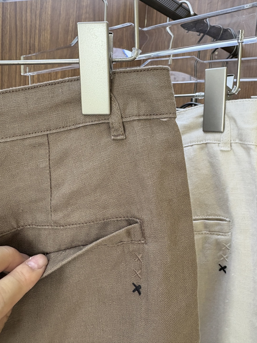 Z家2025春夏刺绣标识100 ％全麻时尚休闲裤 裤子无节制的创造动感兼具吸引力🧲,完美着装让时尚商务休