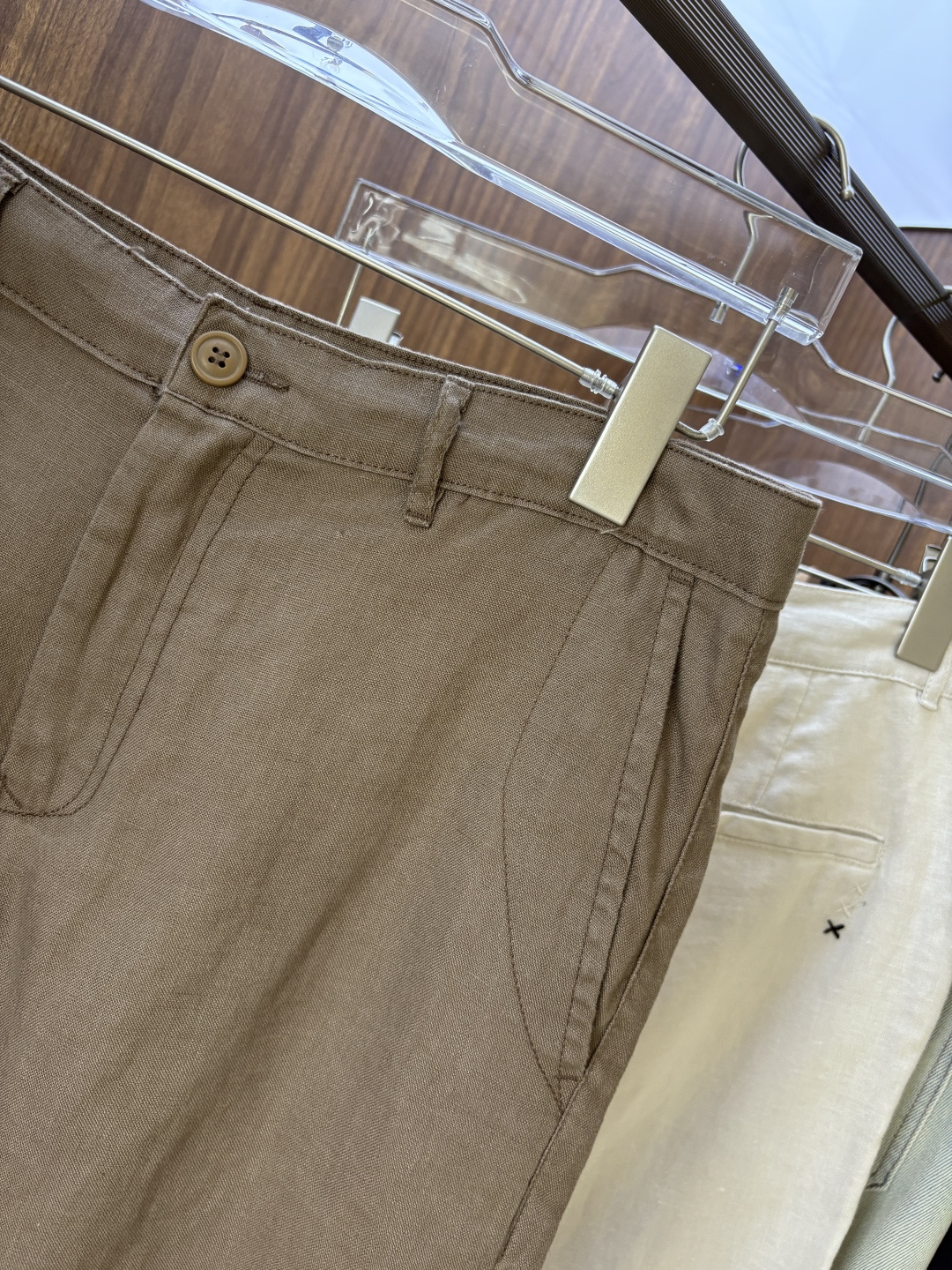 Z家2025春夏刺绣标识100 ％全麻时尚休闲裤 裤子无节制的创造动感兼具吸引力🧲,完美着装让时尚商务休