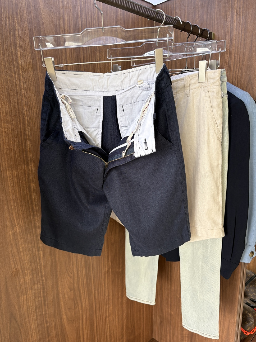 L P家2025春夏刺绣标识100 ％全麻时尚休闲裤 裤子无节制的创造动感兼具吸引力🧲,完美着装让时尚商