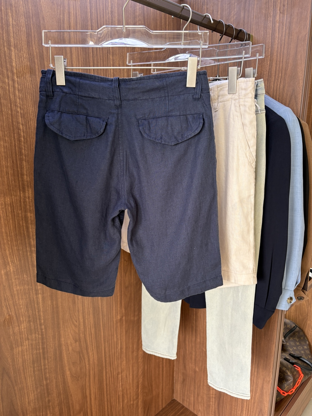 L P家2025春夏刺绣标识100 ％全麻时尚休闲裤 裤子无节制的创造动感兼具吸引力🧲,完美着装让时尚商