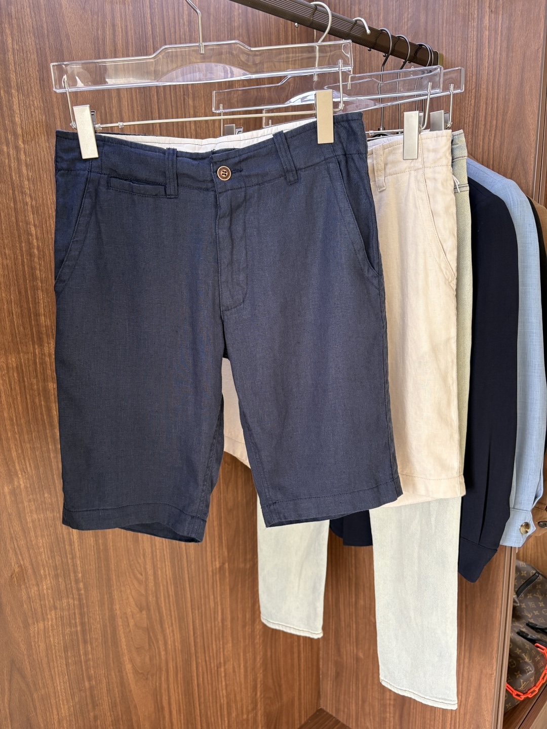 L P家2025春夏刺绣标识100 ％全麻时尚休闲裤 裤子无节制的创造动感兼具吸引力🧲,完美着装让时尚商