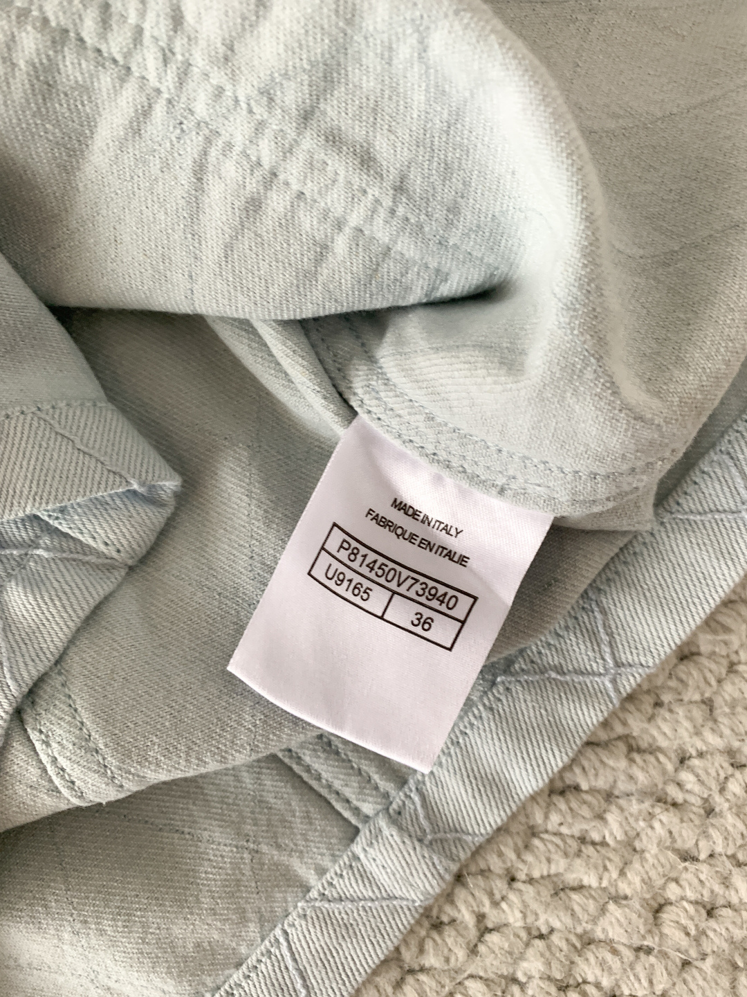 Chanel Light Blue Diamond Stitch Sling Mini Dress