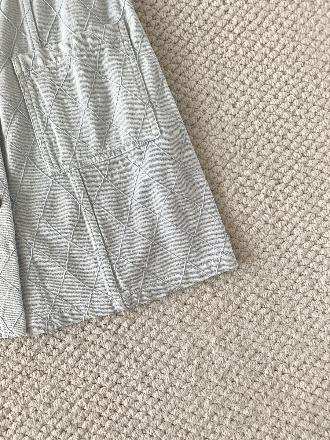 Chanel Light Blue Diamond Stitch Sling Mini Dress