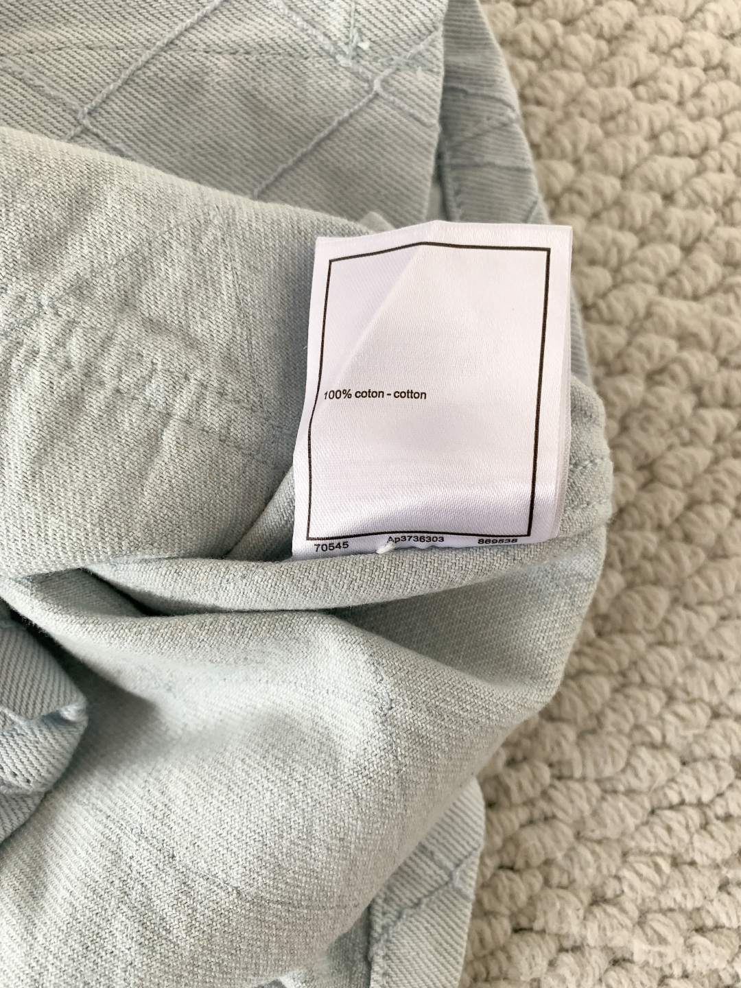 Chanel Light Blue Diamond Stitch Sling Mini Dress