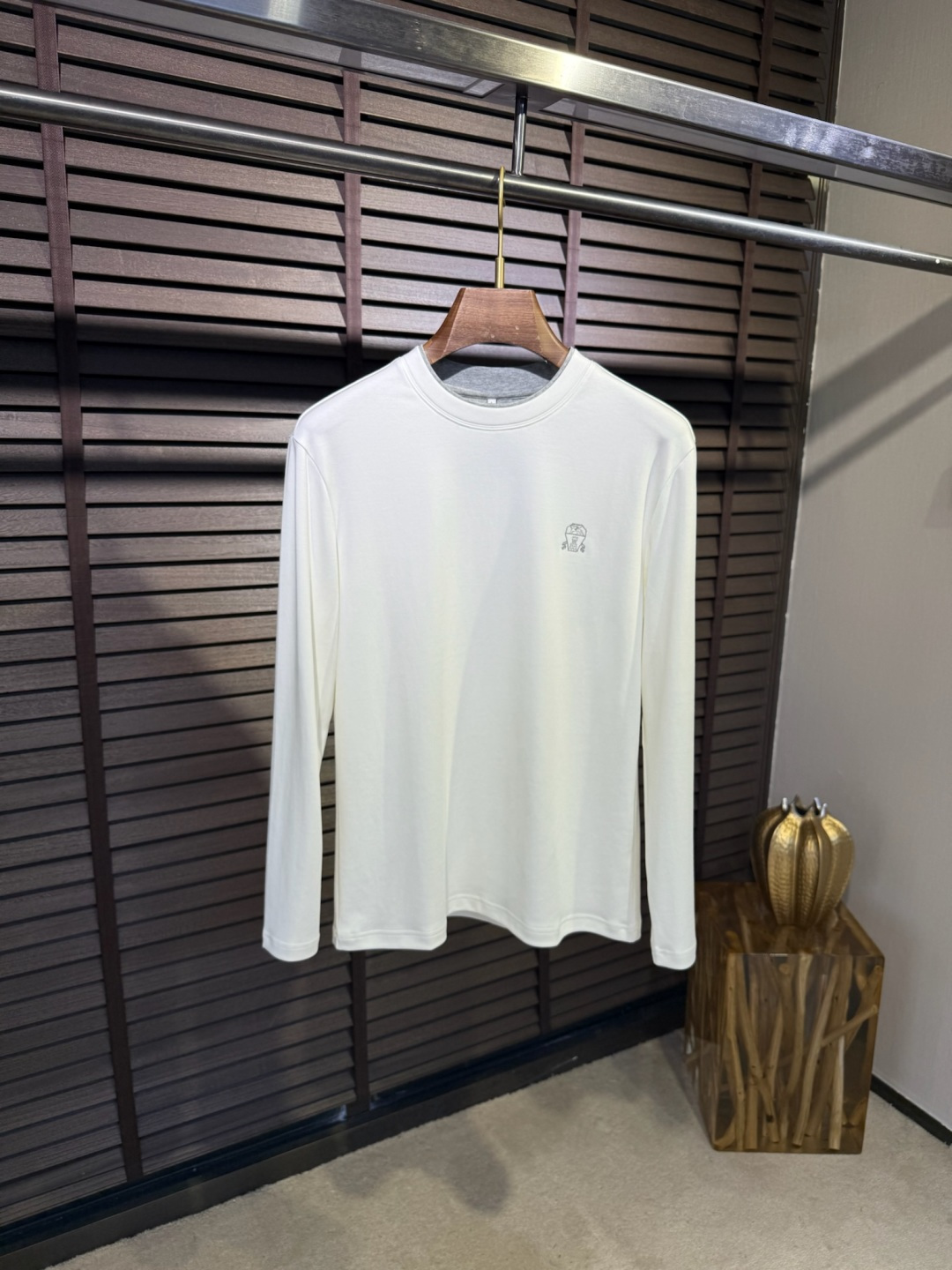 Brunelo Cucinel&BC库奇勒🎁FW2025新款圆领打底衫。采用46%棉➕46%莫代尔➕8%