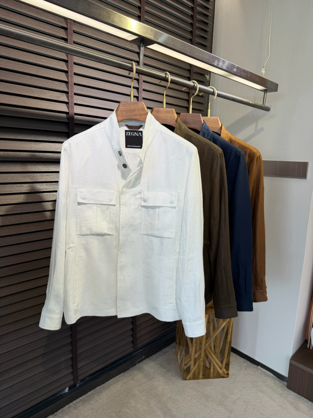 Zegn&杰尼🦷2026SS新款夹克外套。采用进口定制100%雨露麻面料，力挺有型，质地柔软，手感舒适，