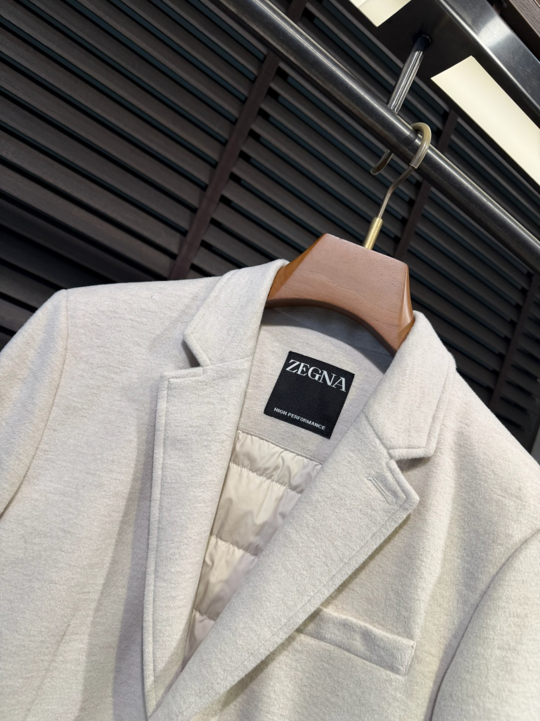 Zegn&杰尼🦷FW2026 Cashmere wool down suit 【Fabric/面料】羊绒羊毛混纺➕环保聚