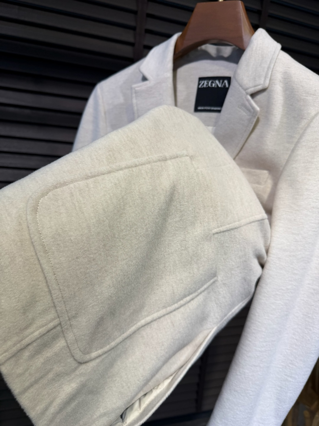 Zegn&杰尼🦷FW2026 Cashmere wool down suit 【Fabric/面料】羊绒羊毛混纺➕环保聚