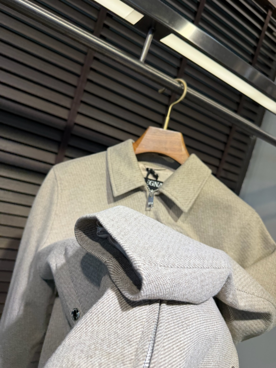 Zegn&杰尼🦷FW2026 Wool jacket 【Fabric/面料】羊毛混纺➕环保聚酯纤维➕内里高支数内衬 【C