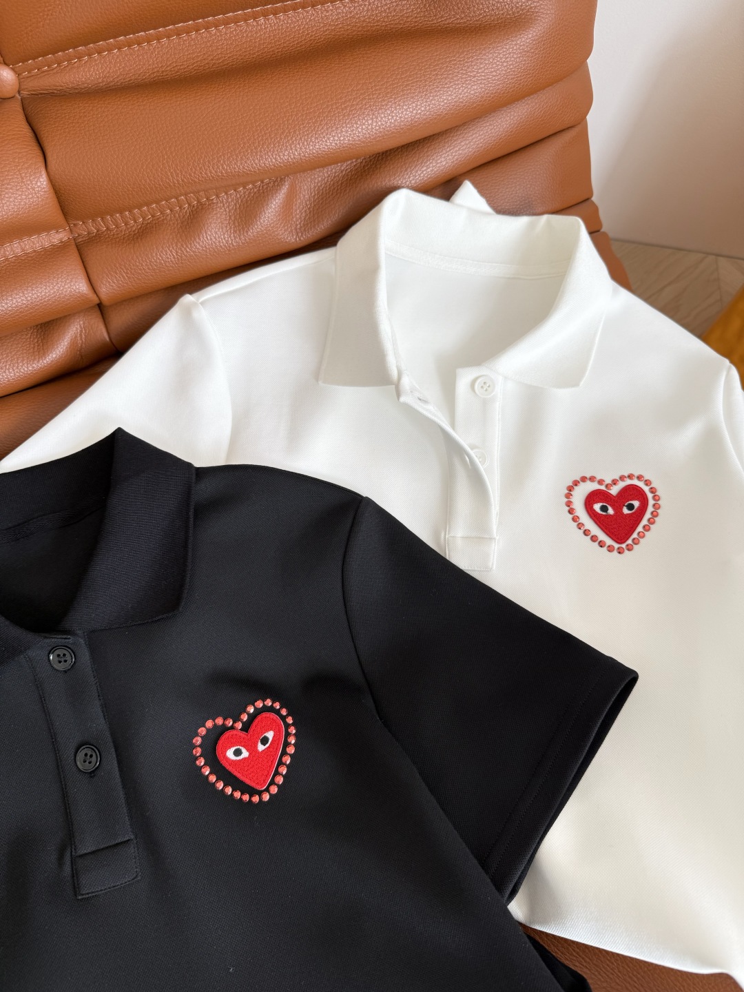 私服超爱♥️♥️桃心烫钻logo装饰Polo连衣裙 经典延续+包容性的OP 值得闭眼入 上身很哇塞的这种