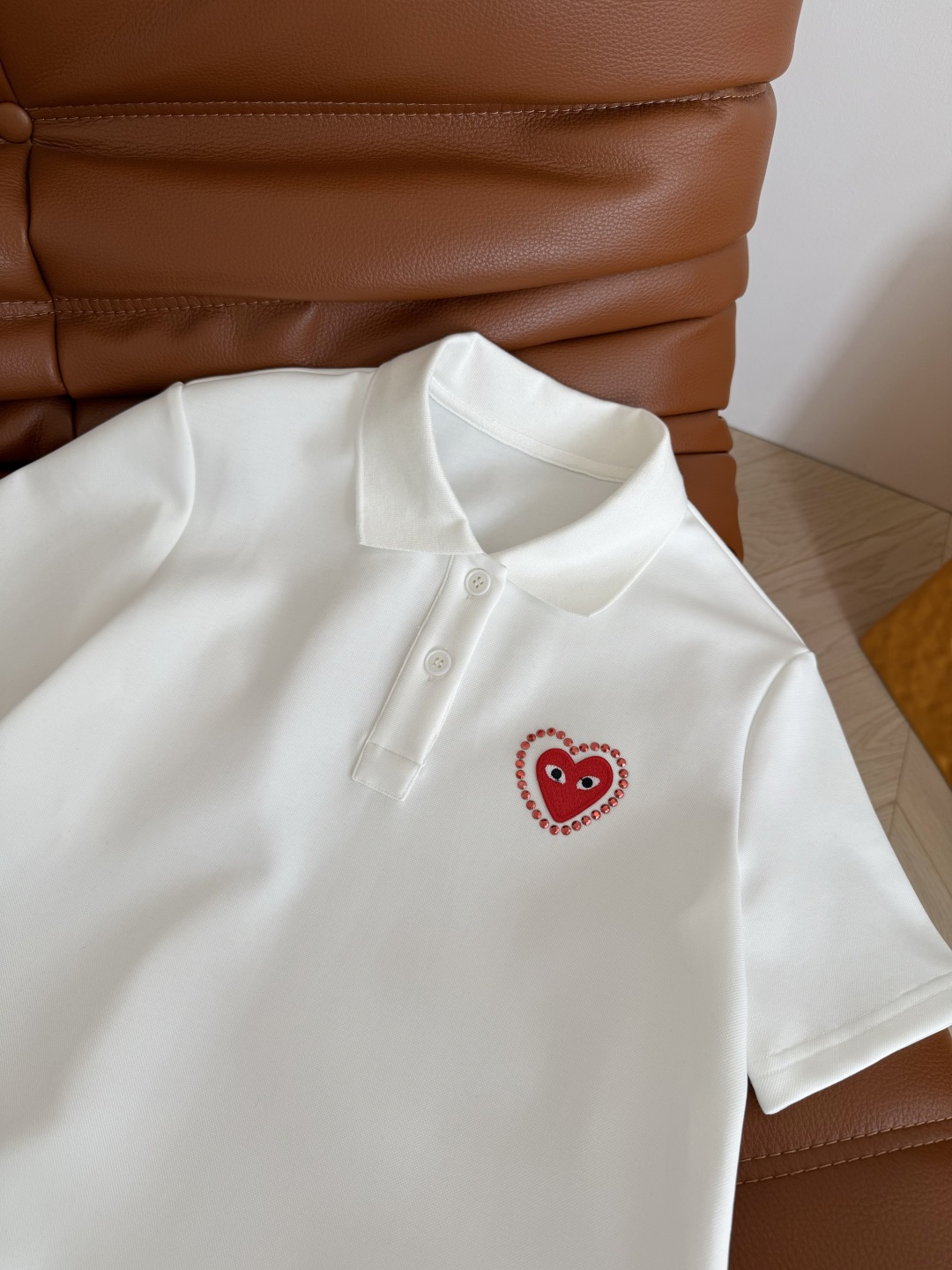 私服超爱♥️♥️桃心烫钻logo装饰Polo连衣裙 经典延续+包容性的OP 值得闭眼入 上身很哇塞的这种