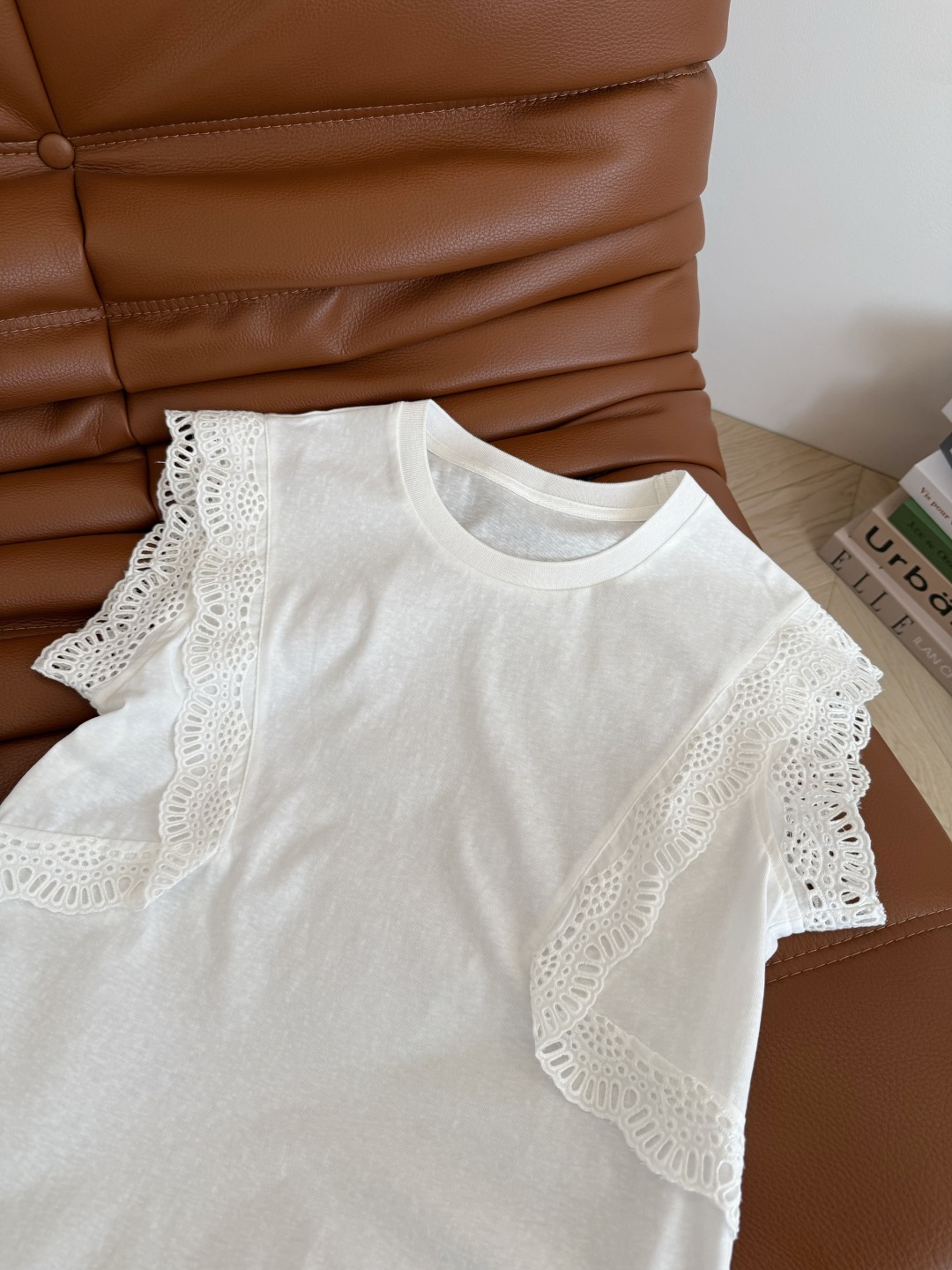 Elegant Design Double Layer Lace Cuff T-Shirt Slim Fit Short Sleeve Top 6 cmp i1746612605643 3119 0 4