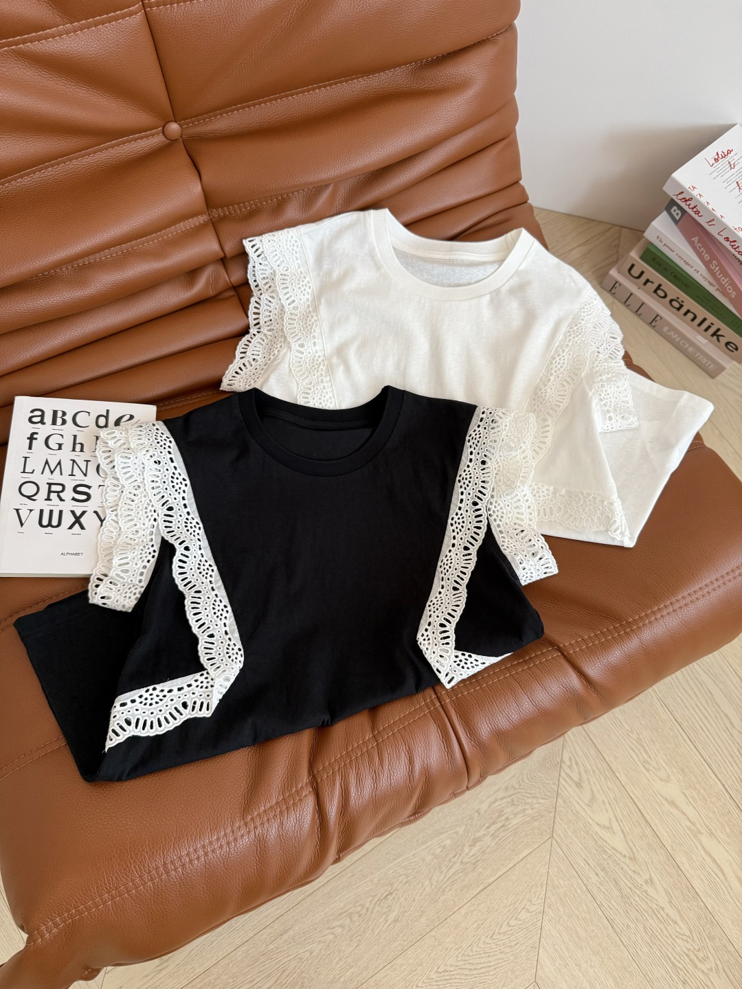 Elegant Design Double Layer Lace Cuff T-Shirt Slim Fit Short Sleeve Top 2 cmp i1746612605643 311 0 0