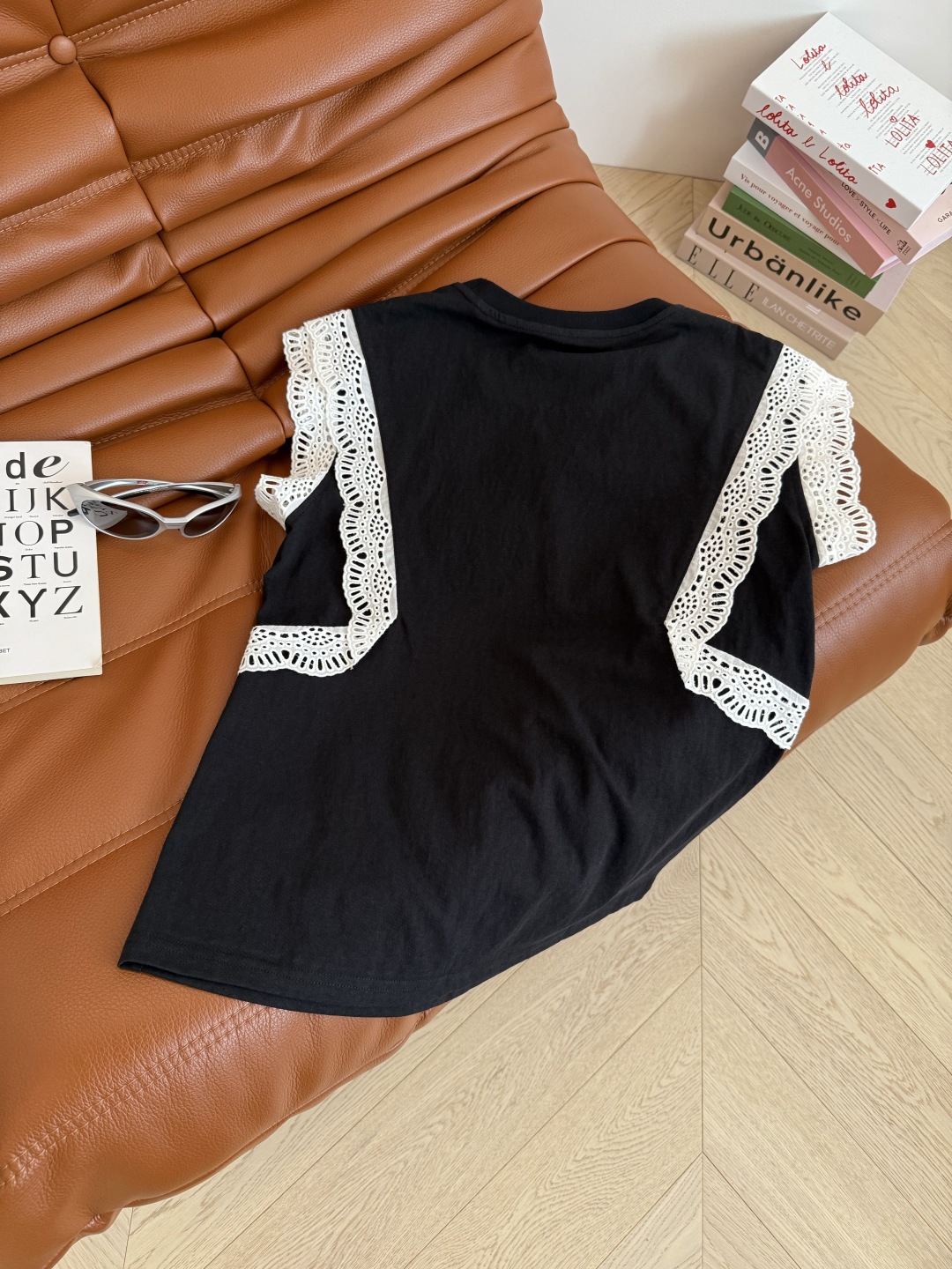 Elegant Design Double Layer Lace Cuff T-Shirt Slim Fit Short Sleeve Top 10 cmp i1746612605643 4057 0 8