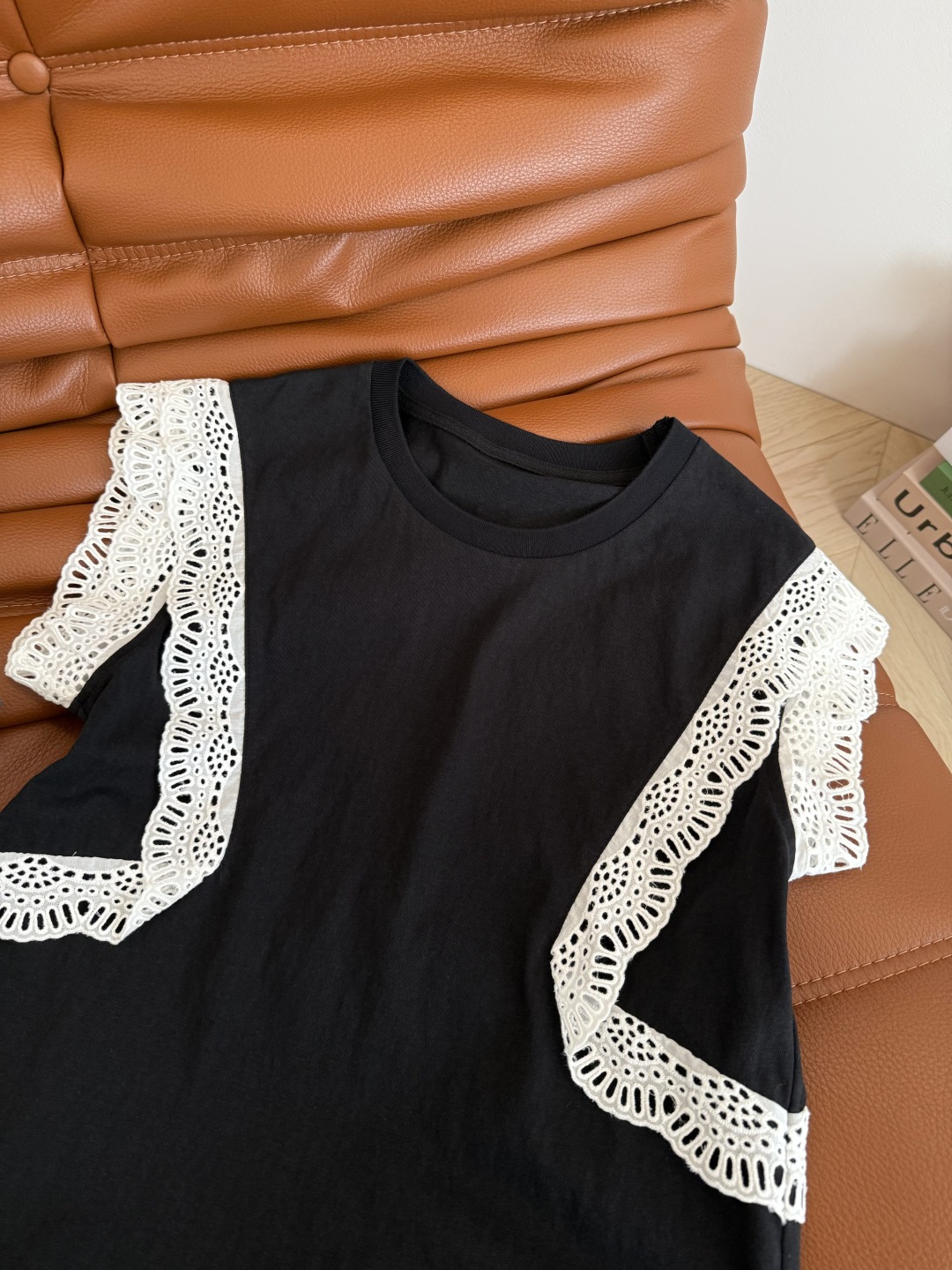 Elegant Design Double Layer Lace Cuff T-Shirt Slim Fit Short Sleeve Top 9 cmp i1746612605643 806 0 7
