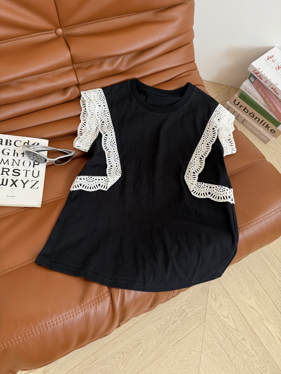 Elegant Design Double Layer Lace Cuff T-Shirt Slim Fit Short Sleeve Top 8 cmp i1746612606924 2414 0 6