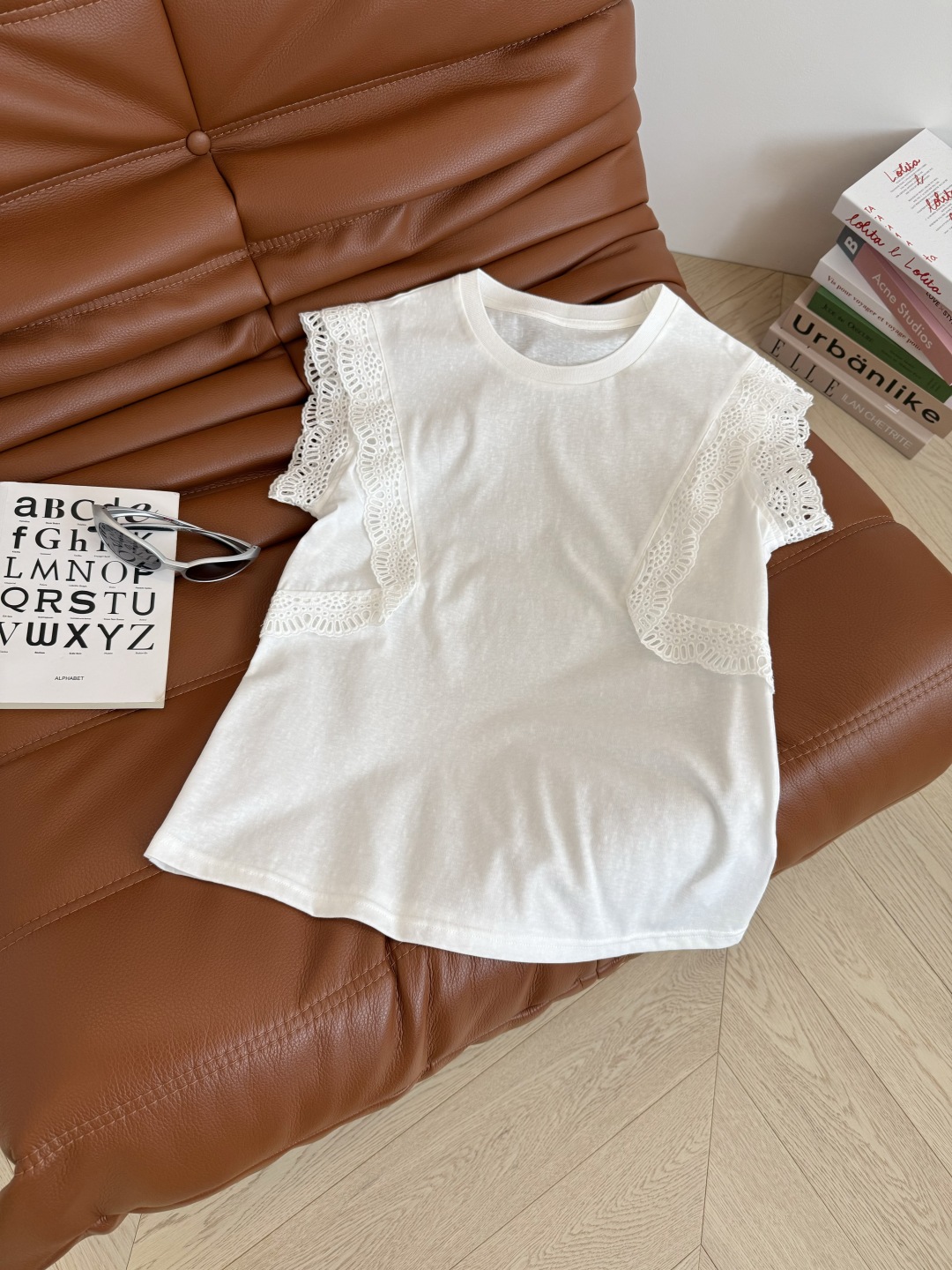 Elegant Design Double Layer Lace Cuff T-Shirt Slim Fit Short Sleeve Top 4 cmp i1746612609470 1872 0 2