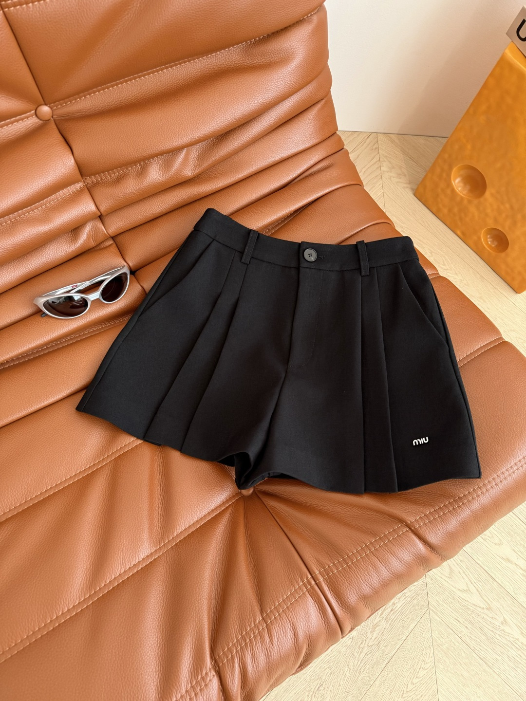 Miu Miu Pleated Mini Skort - Chic High-Waisted Design