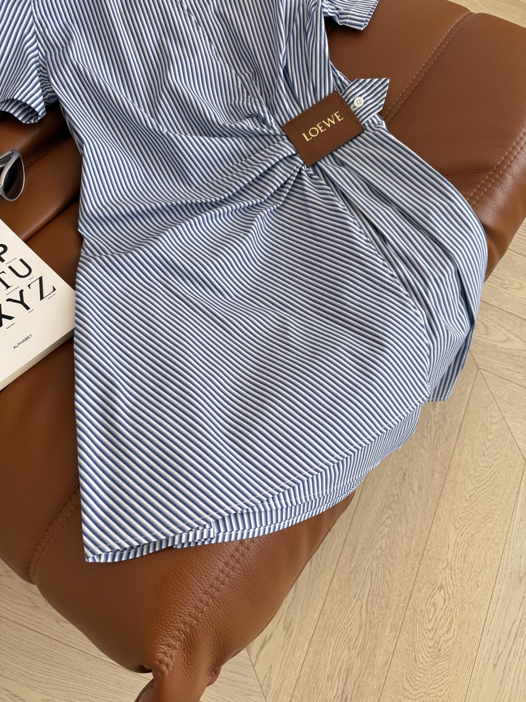 Striped Ruffle Shirt Dress with Leather Patch Detail - Chic and Flattering 9 cmp i1748168688686 6530 0 6