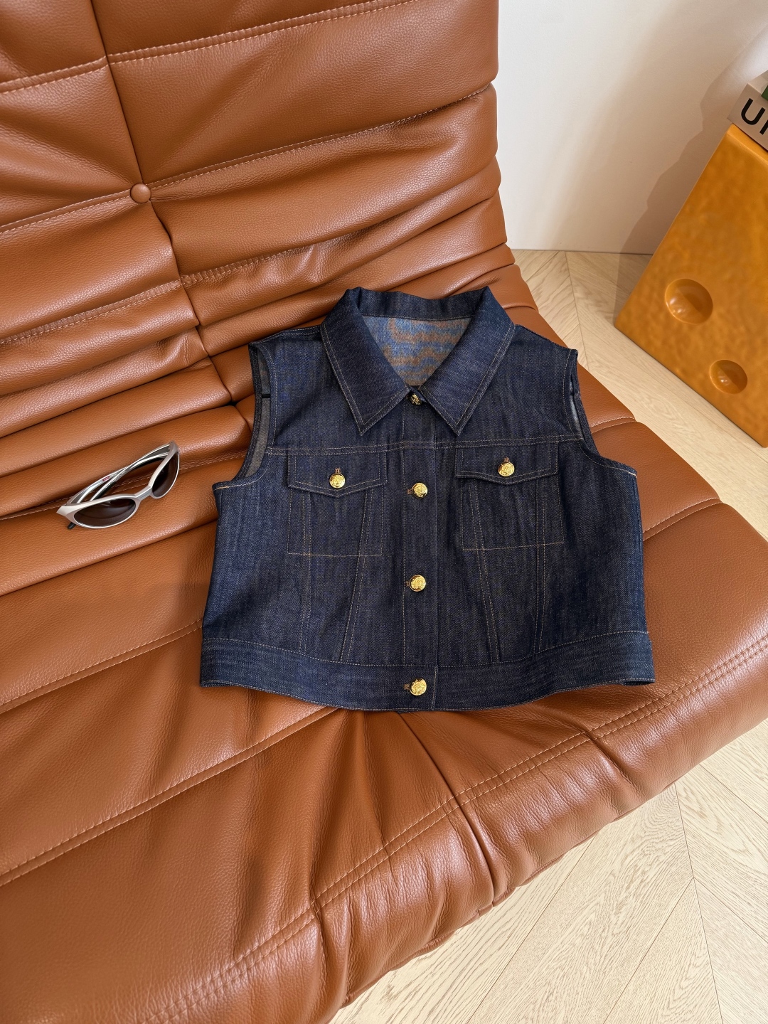 Denim Vest & Skirt Set with Gold Accents - Chic & Casual Korean Style Outfit 4 cmp i1748518817879 6029 0 2