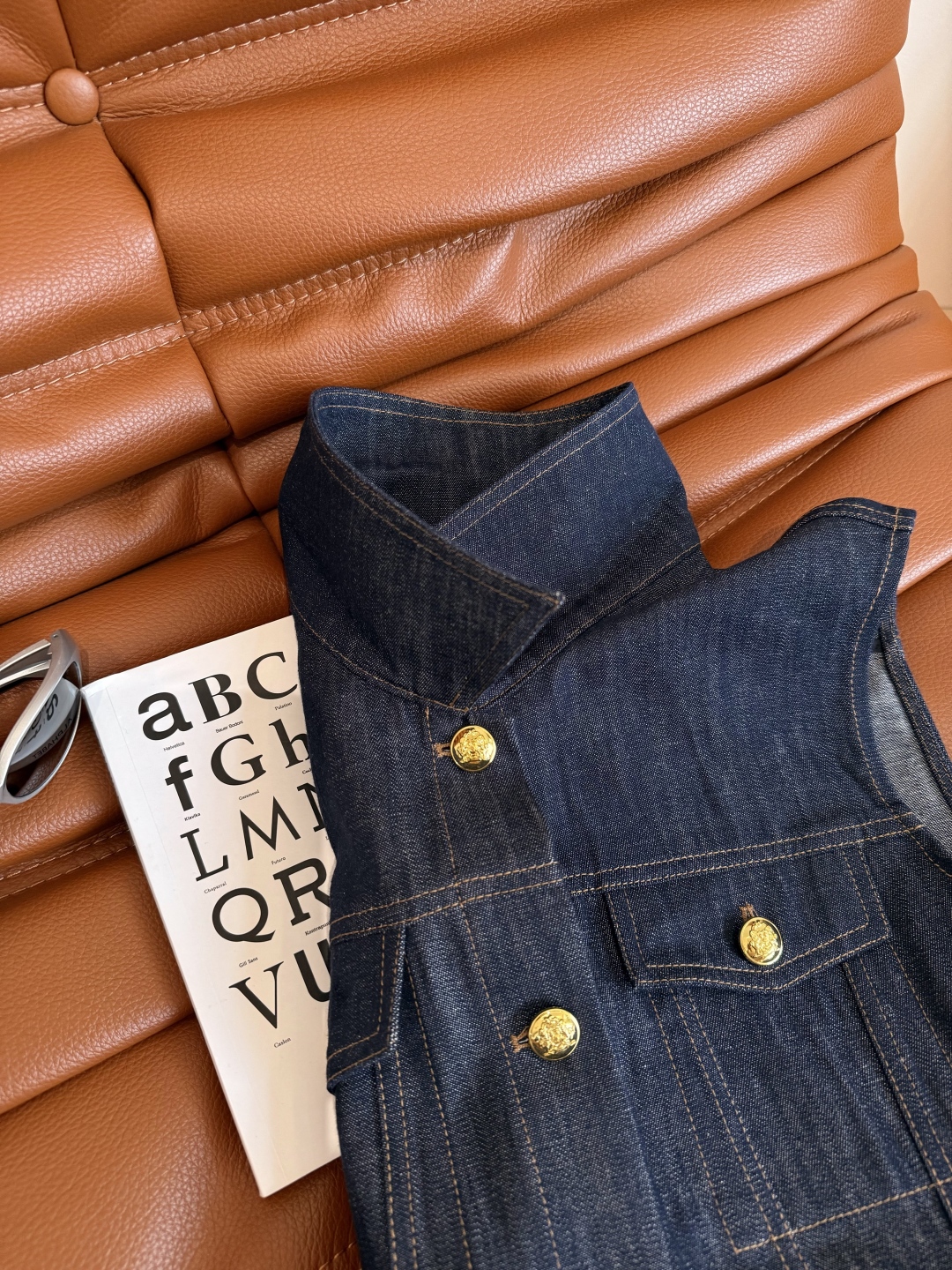 Denim Vest & Skirt Set with Gold Accents - Chic & Casual Korean Style Outfit 6 cmp i1748518817985 2706 0 4
