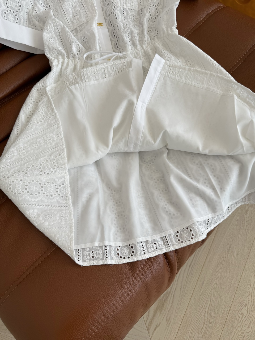 Elegant Embroidered Dress with Drawstring Waist & Arc de Triomphe Details 8 cmp i1748600920529 8569 0 6