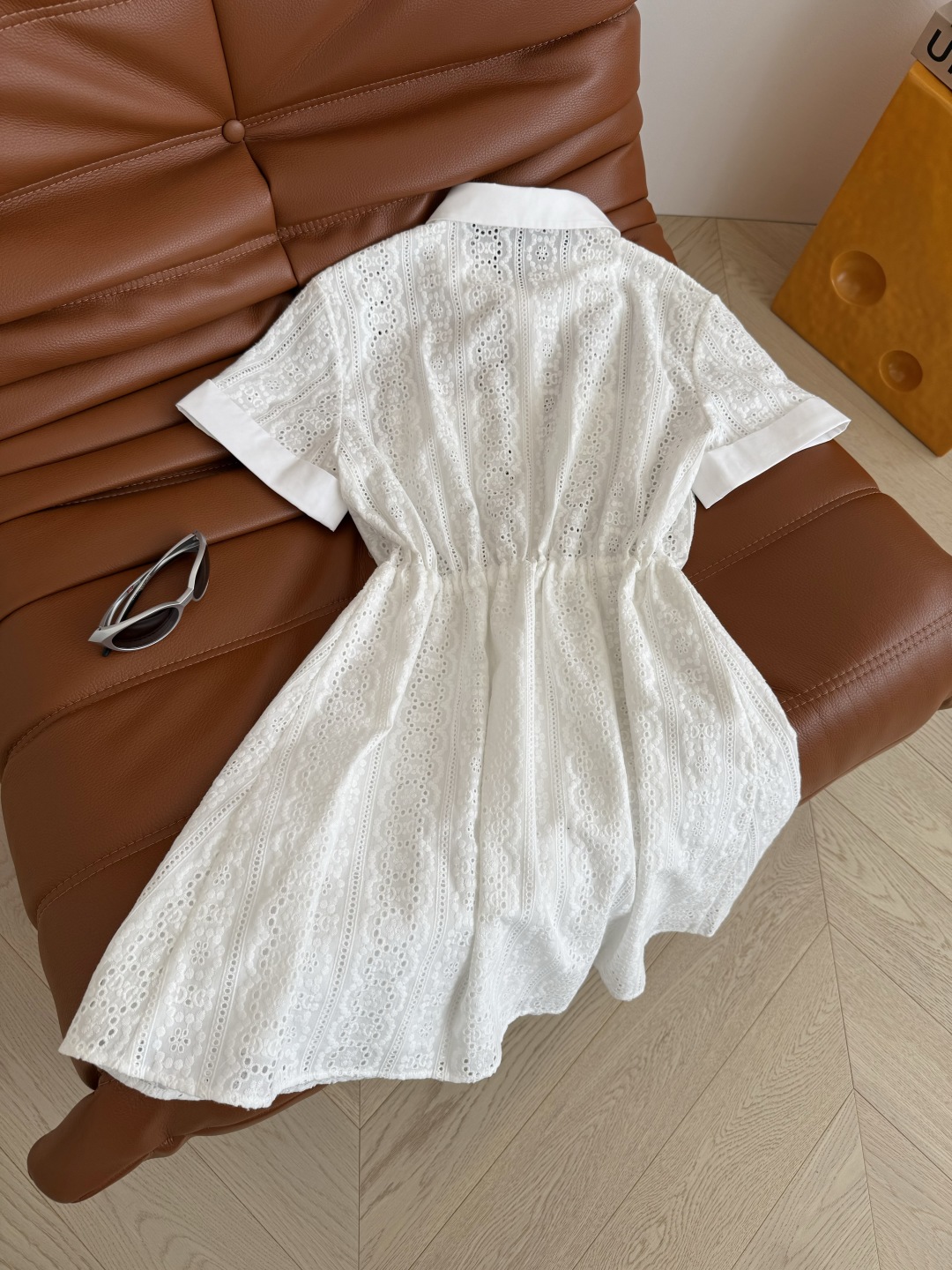 Elegant Embroidered Dress with Drawstring Waist & Arc de Triomphe Details 10 cmp i1748600920538 4251 0 8