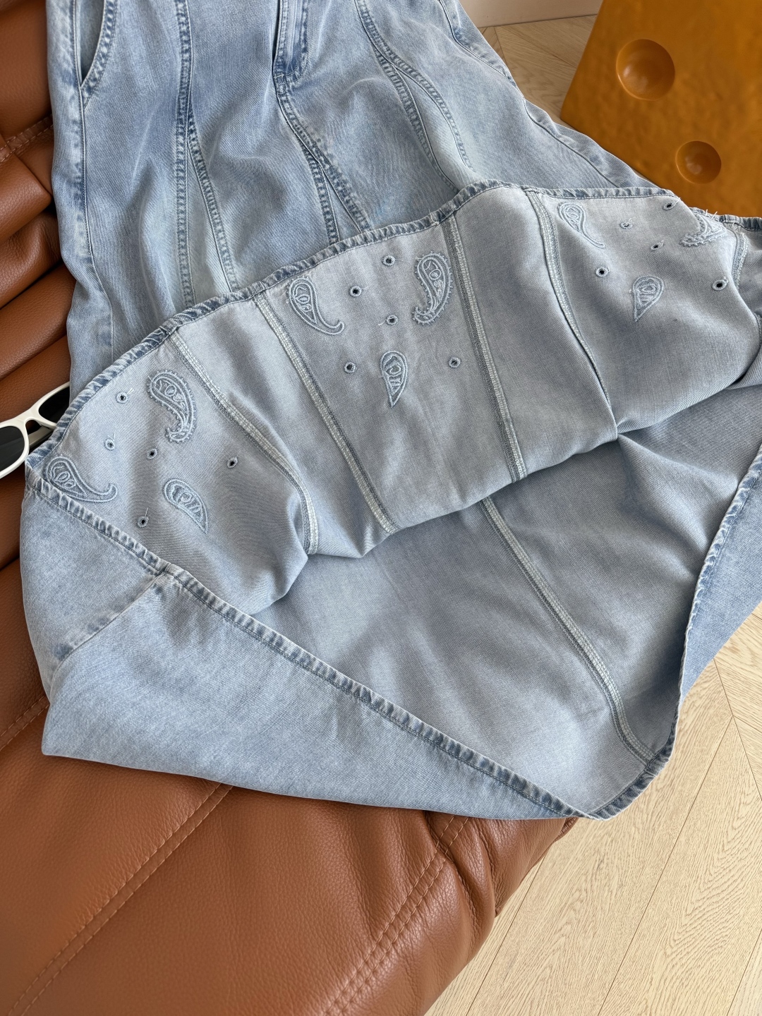 Casual Deep U-Neck T-Shirt & Denim Skirt Set - Effortless Chic 8 cmp i1750503354156 553 0 6