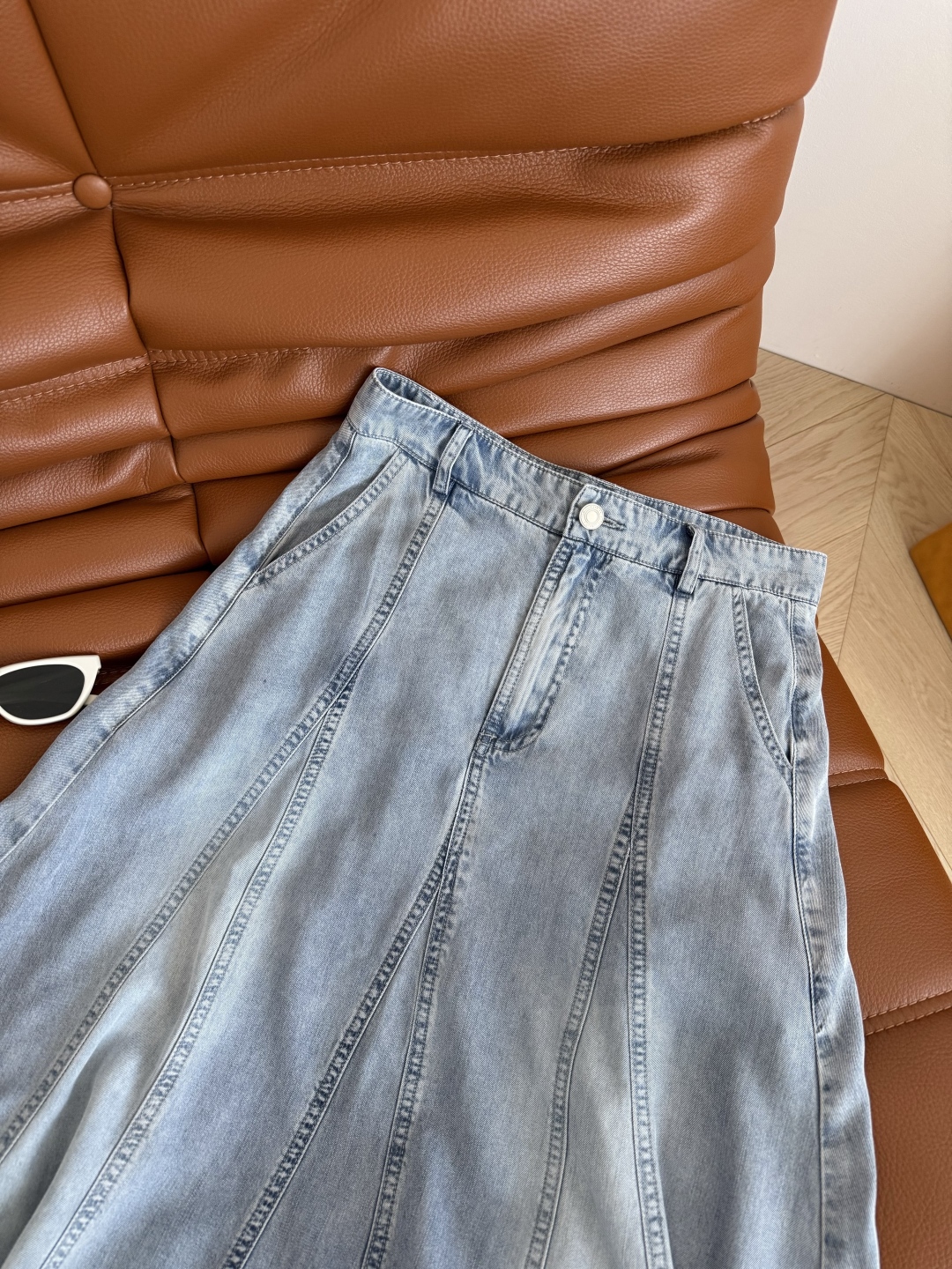 Casual Deep U-Neck T-Shirt & Denim Skirt Set - Effortless Chic 3 cmp i1750503357240 8837 0 1