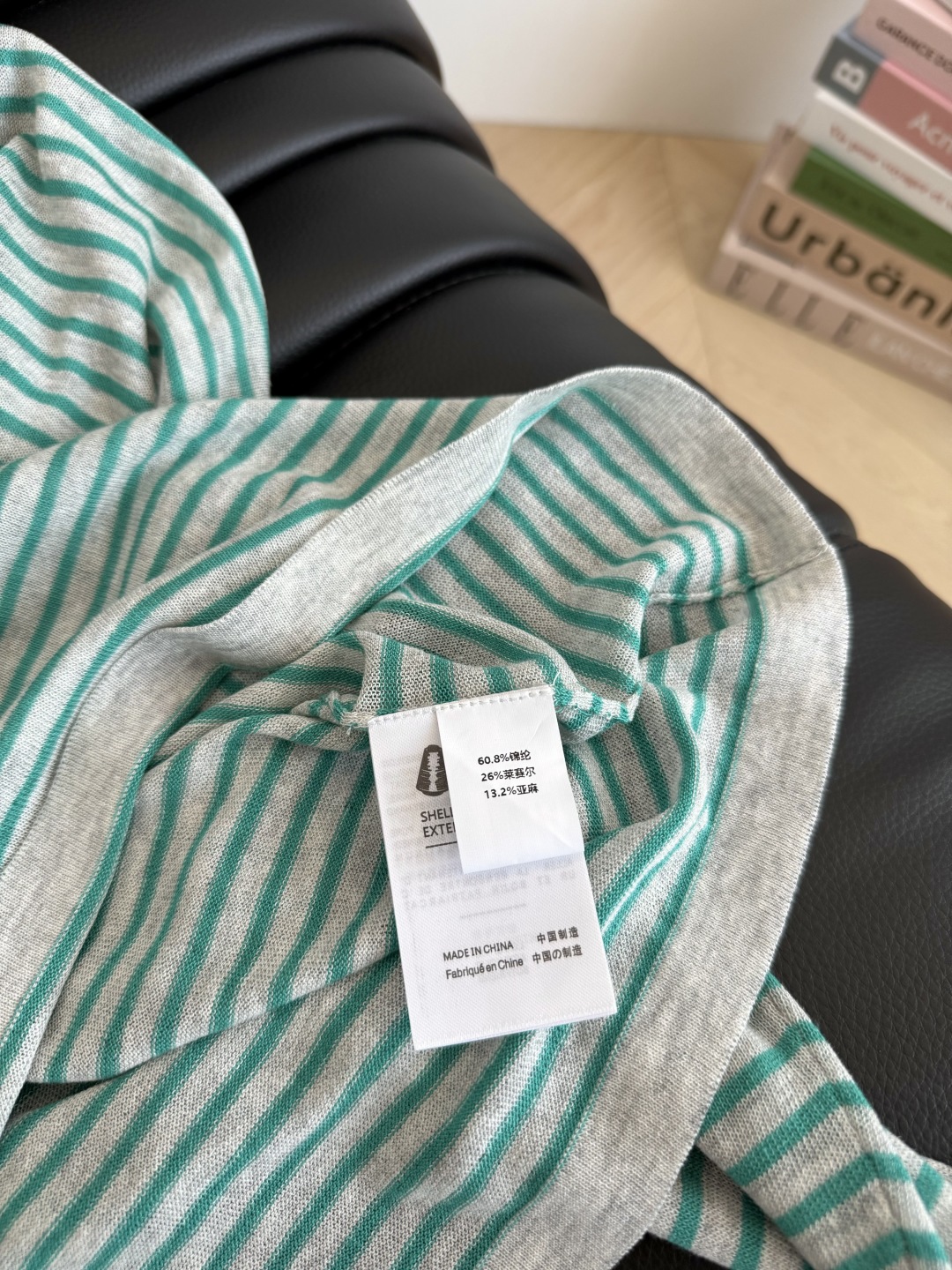 Elegant Women's Green & Gray Color Block Smile Face Long Sleeve Knit Top 9 cmp i1753526349561 306 0 7