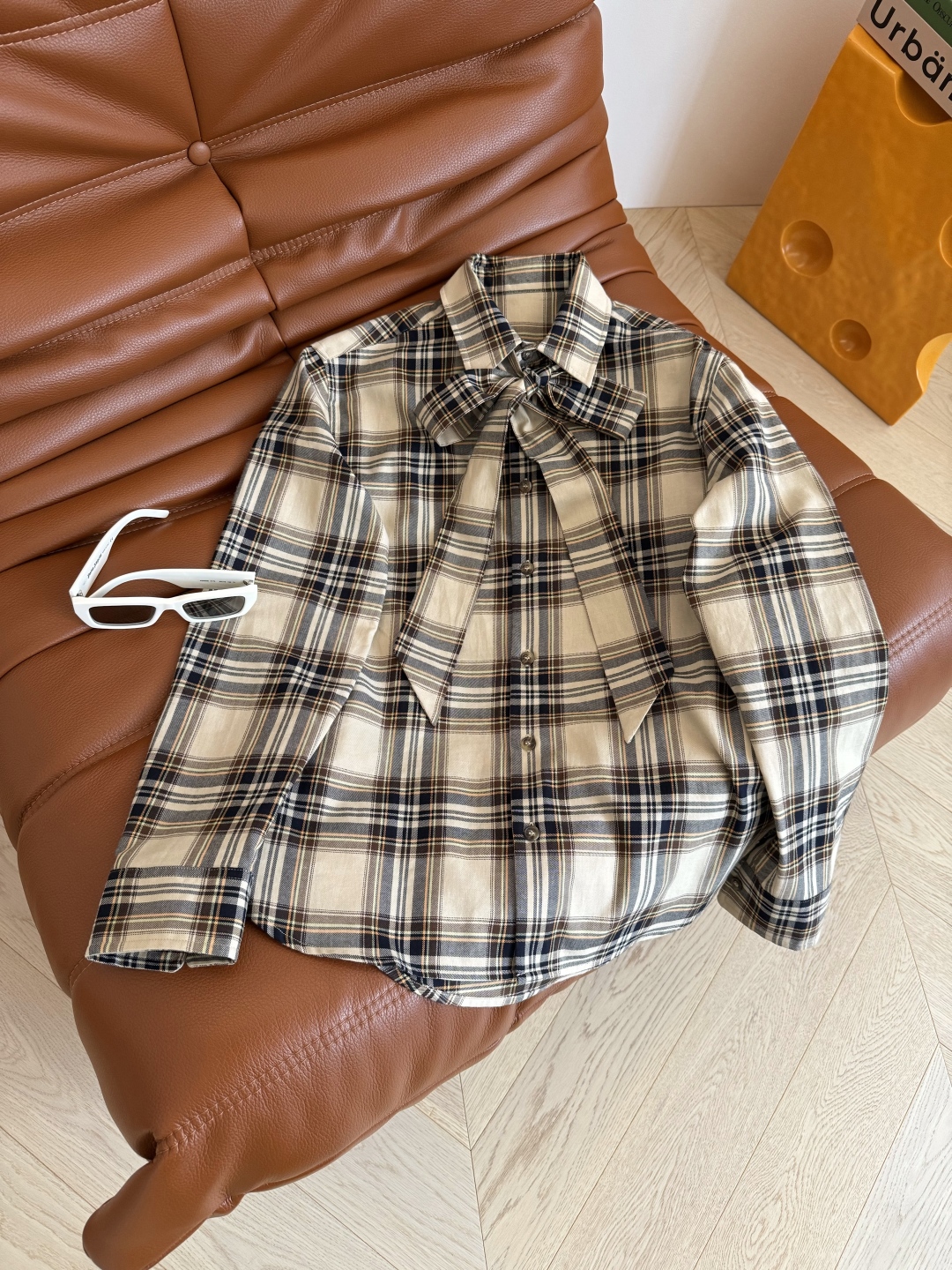 Vintage Plaid Flannel Shirt with Detachable Tie, Elegant Long Sleeve Button Down 2 cmp i1754303435846 5110 0 0