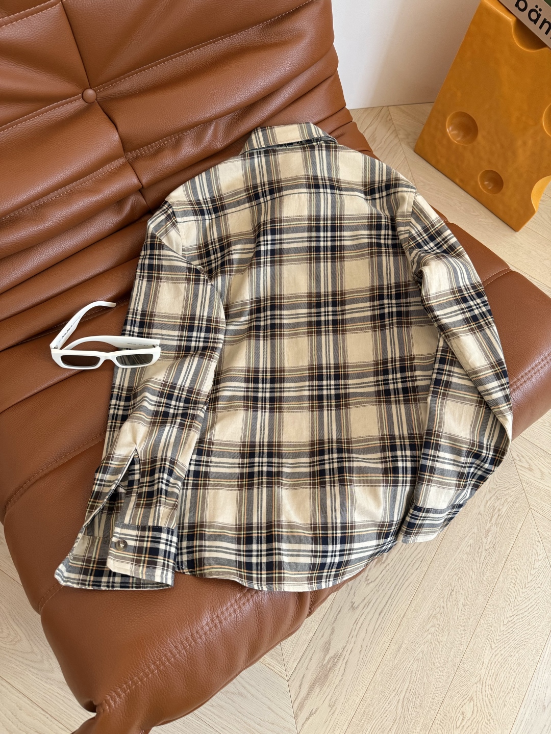 Vintage Plaid Flannel Shirt with Detachable Tie, Elegant Long Sleeve Button Down 9 cmp i1754303435856 2961 0 7