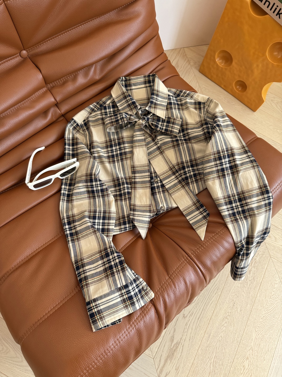 Vintage Plaid Flannel Shirt with Detachable Tie, Elegant Long Sleeve Button Down 6 cmp i1754303435889 7076 0 4