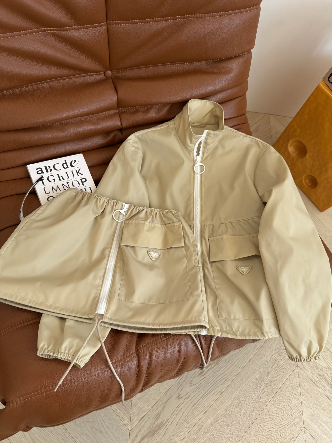 Classic Triangle Logo Nylon Set in Khaki - Inspired by Celebrities 3 cmp i1755247502937 8376 0 1