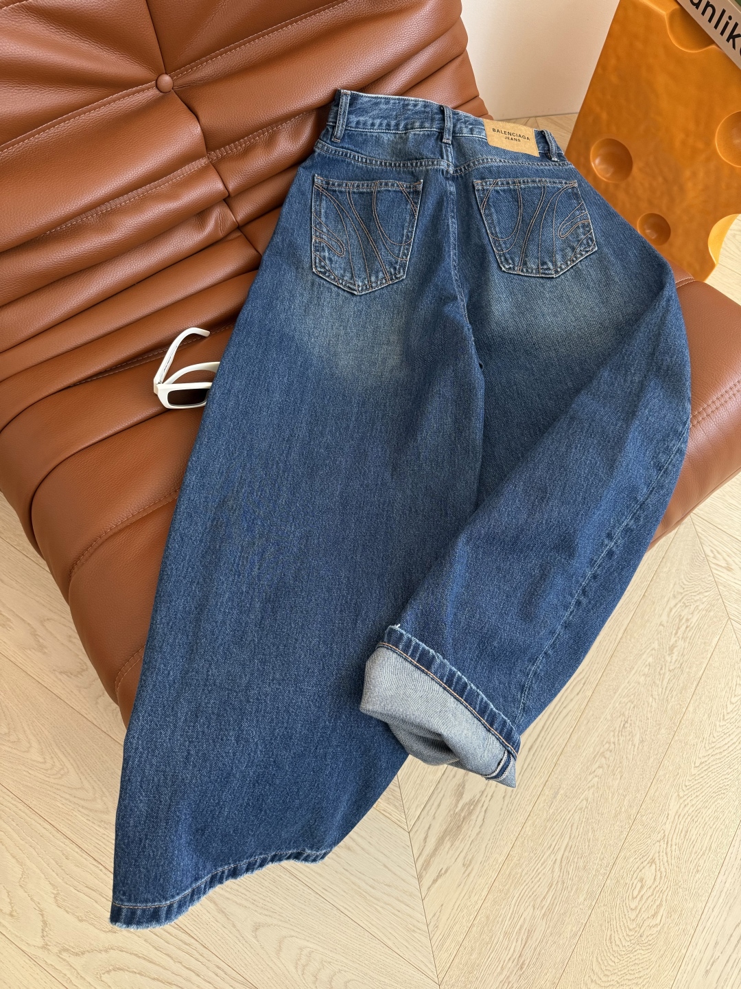 Cropped Wide Leg Jeans for Women, High Waist Denim Pants, Blue, Size 26-29 10 cmp i1755946822592 2645 0 8