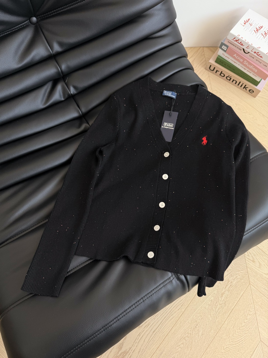 Elegant Knit Cardigan with Subtle Sparkle & Horse Embroidery - Versatile & Chic 8 cmp i1755946874792 996 0 6