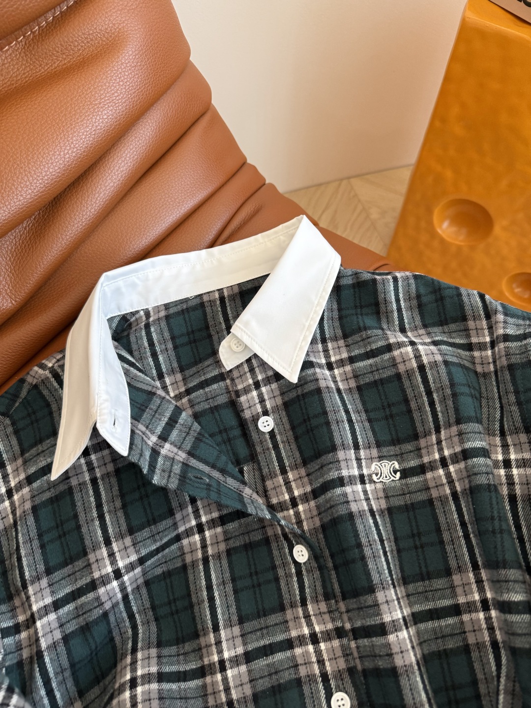Women's Vintage Plaid Drawstring Shirt with Contrasting Collar and Cuffs 6 cmp i1756548443922 8846 0 4