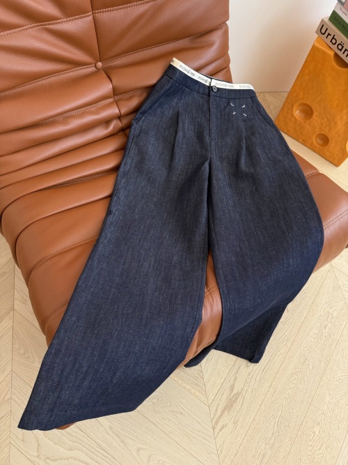 Maison Margiela Women's High-Waisted Wide-Leg Jeans with Number Waistband 1 Maison Margiela Women's High-Waisted Wide-Leg Jeans with Number Waistband