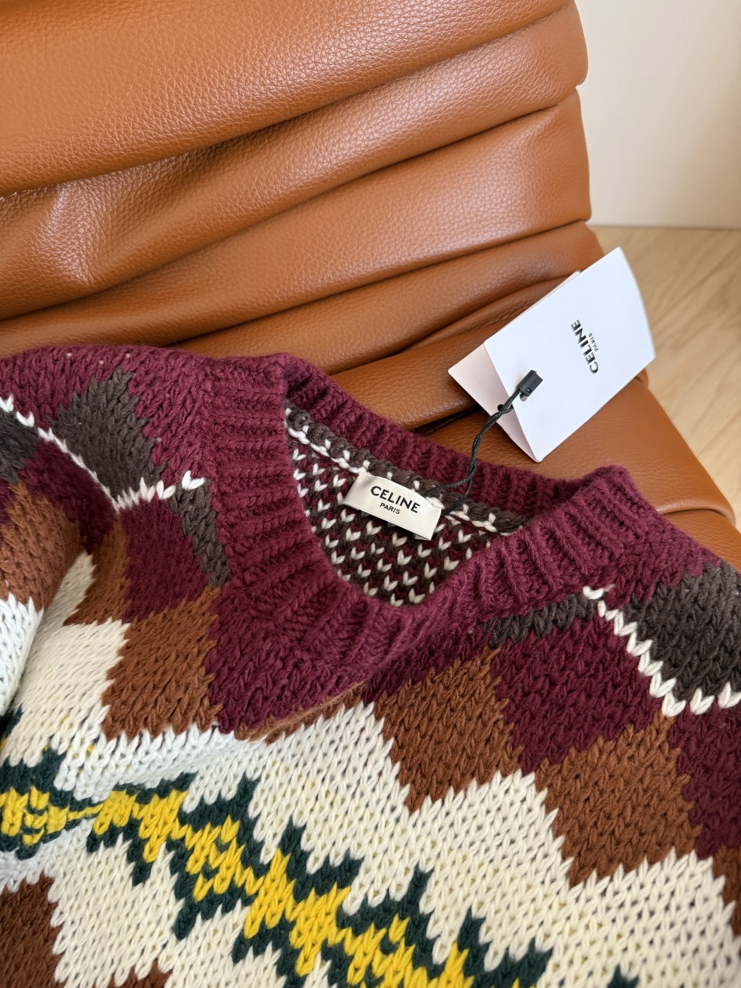 Vintage Pattern Crew Neck Sweater, Retro British Style Knitwear, Short Top 7 cmp i1757673737410 792 0 5