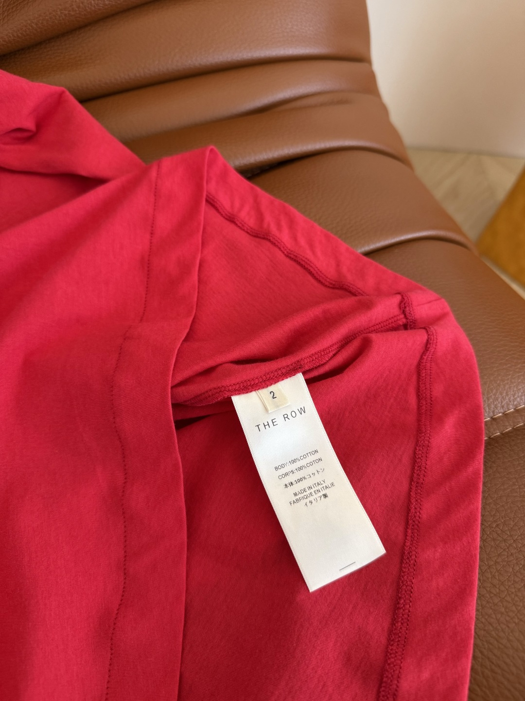 叠穿神器 25新款 Row风极简设计红色Polo T恤 row红真的很好看 显白又复古 Polo设计小白