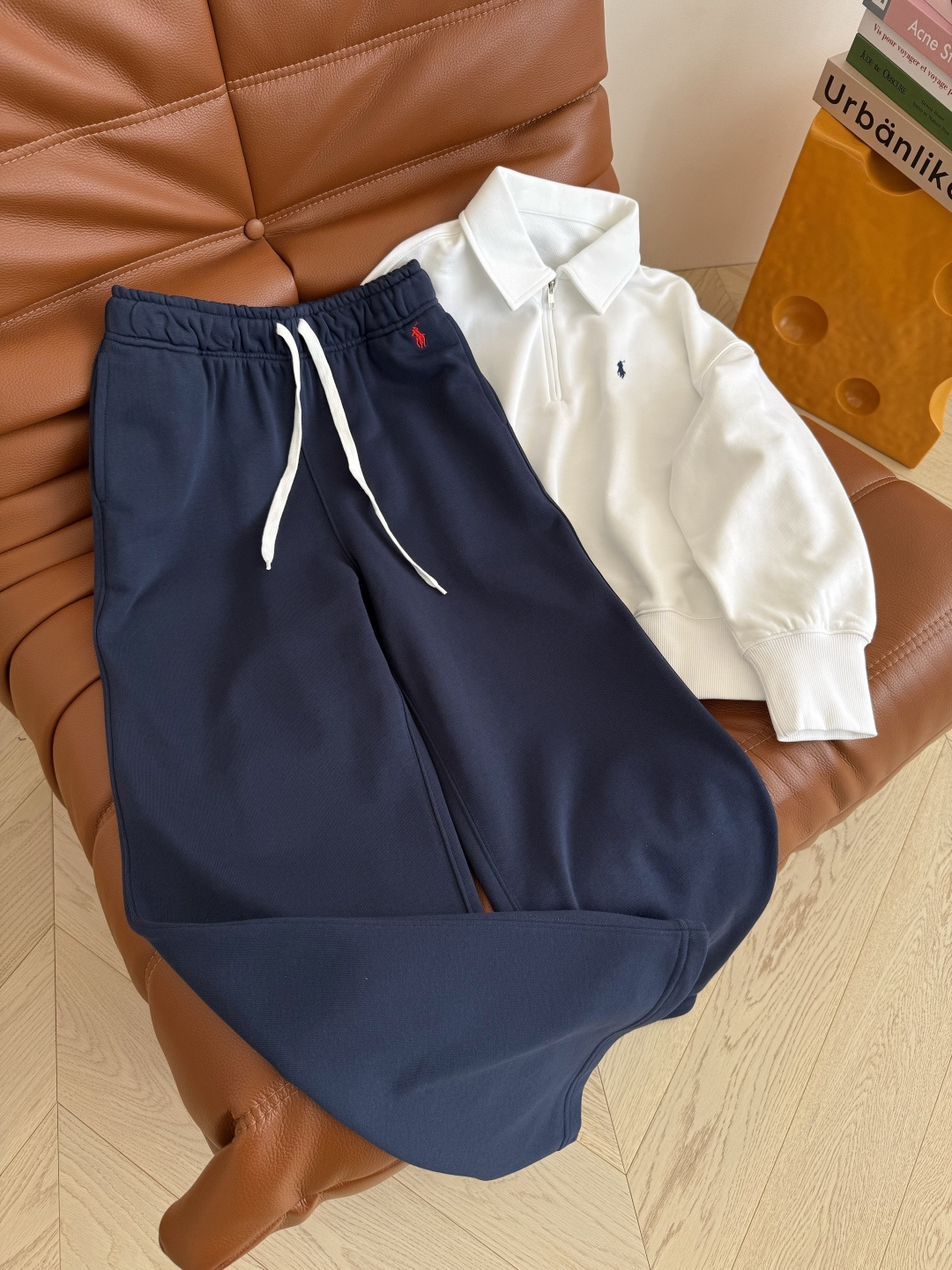 Women's Polo Collar Sweatshirt and Straight Leg Sweatpants Lounge Set 4 cmp i1757933280939 8109 0 2