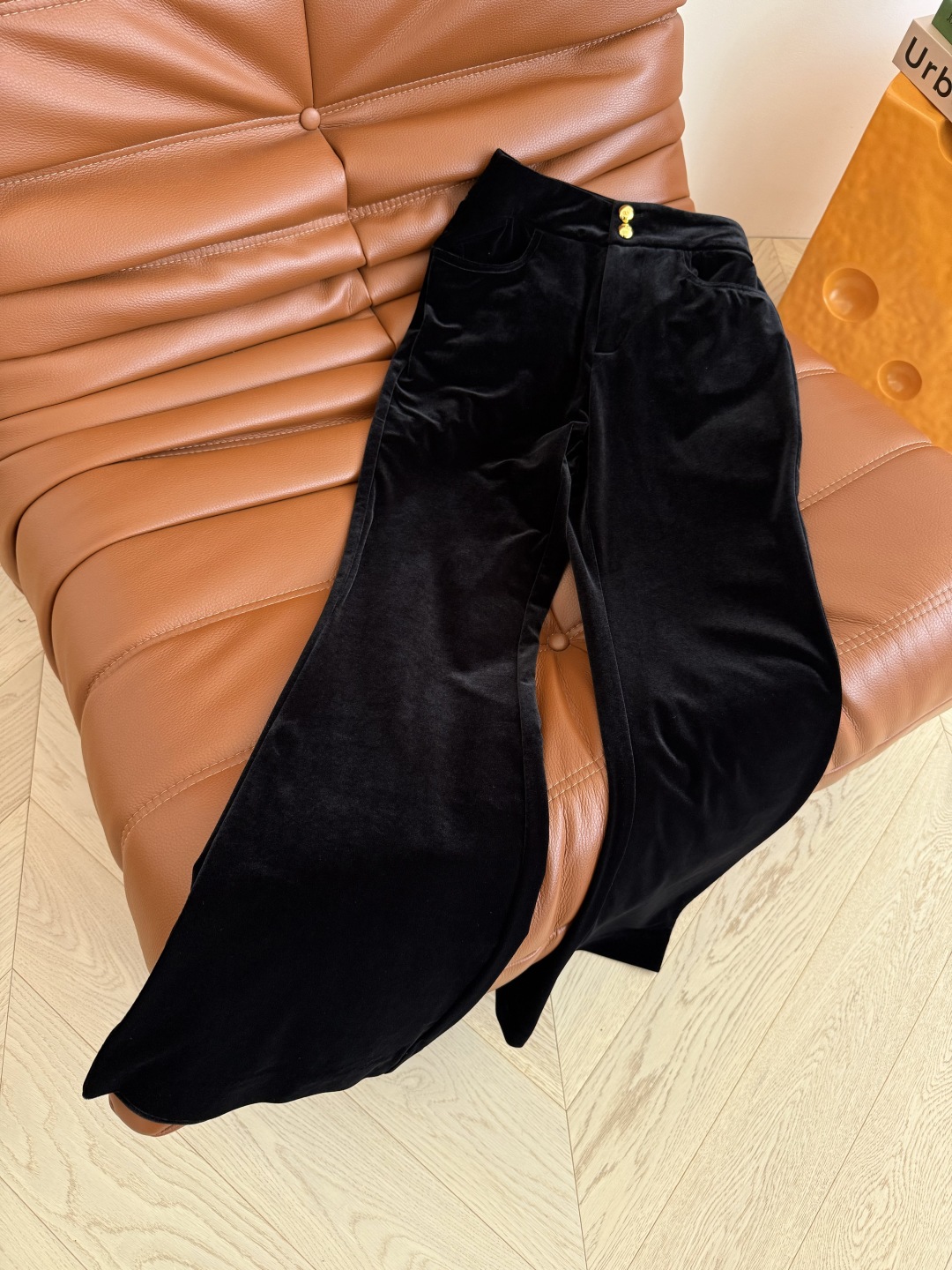 Women's High-Waisted Velvet Flare Pants - Elegant Two-Button Design 2 cmp i1757933448461 333 0 0