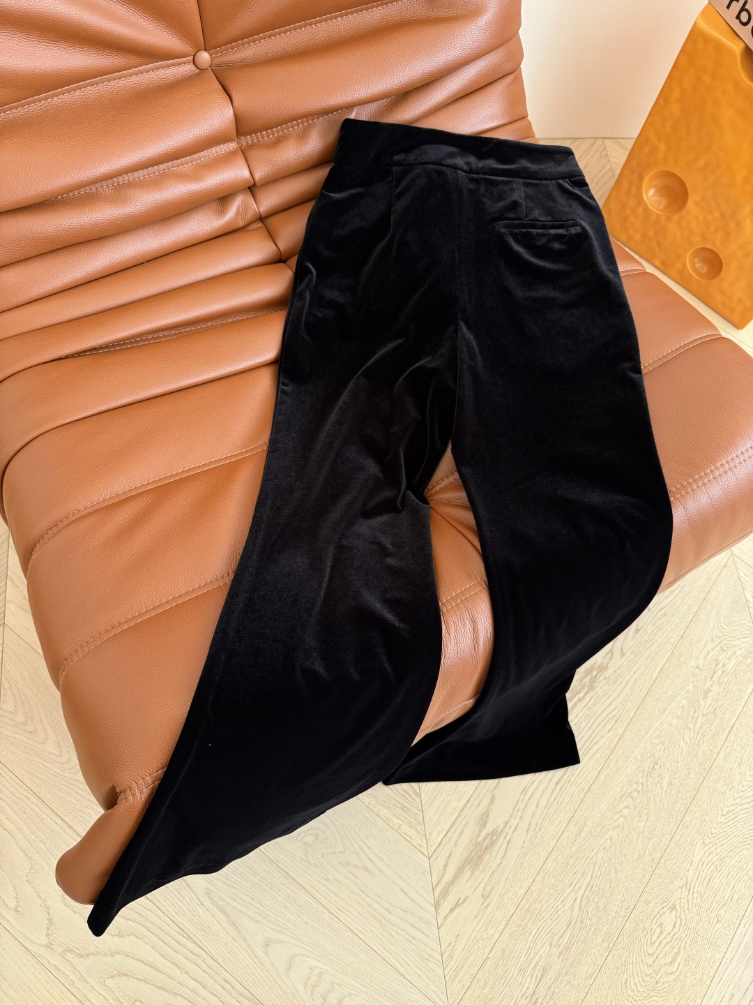 Women's High-Waisted Velvet Flare Pants - Elegant Two-Button Design 10 cmp i1757933452468 3630 0 8