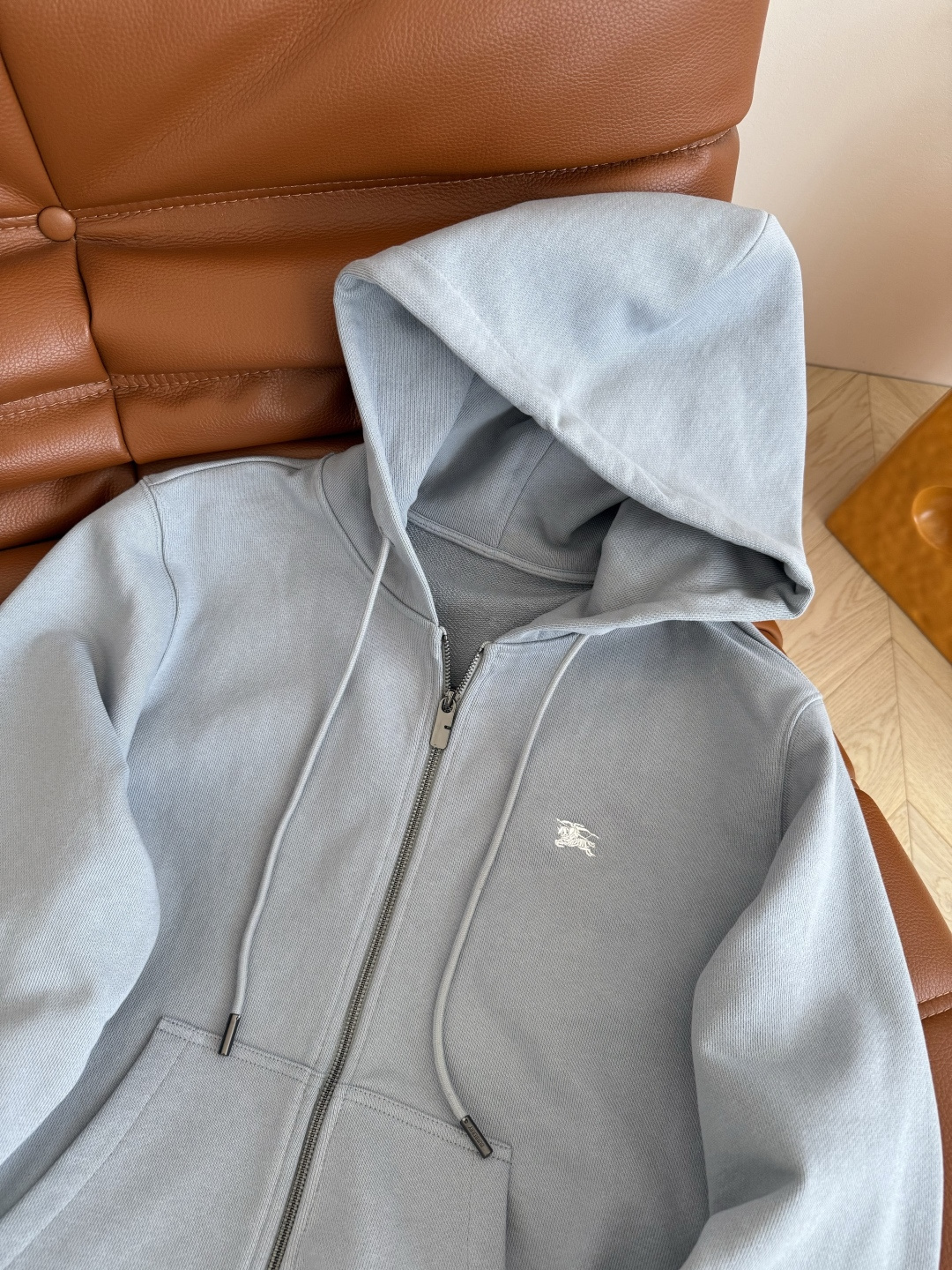 Burberry Women's Blue Zip-Up Hoodie with War Horse Logo 6 cmp i1758018365917 4270 0 4