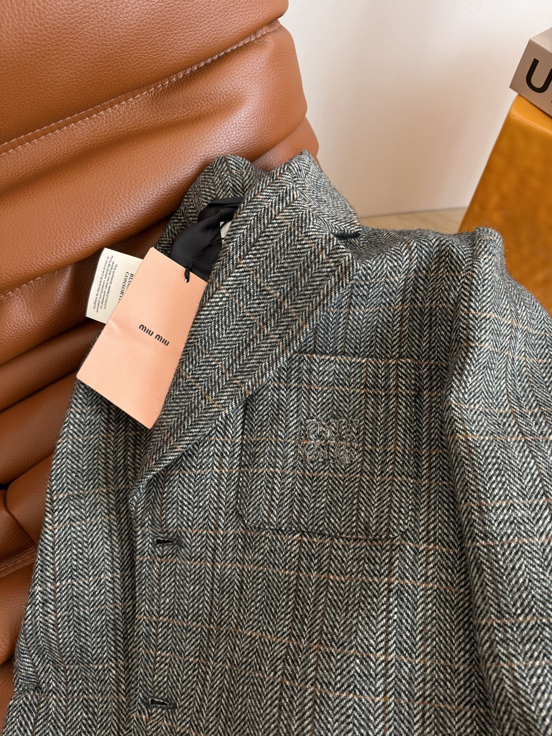 25秋冬新款 复古英伦风威尔士亲王格纹羊毛套装 妥妥的贵族气质感 宽松廓形的西装剪裁版型 带有垫肩设计 
