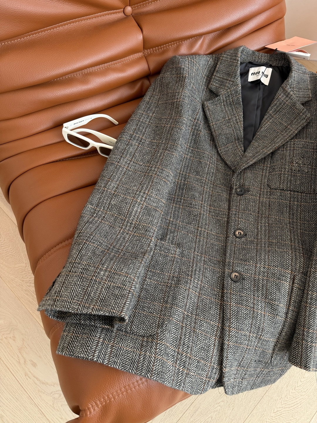 25秋冬新款 复古英伦风威尔士亲王格纹羊毛套装 妥妥的贵族气质感 宽松廓形的西装剪裁版型 带有垫肩设计 