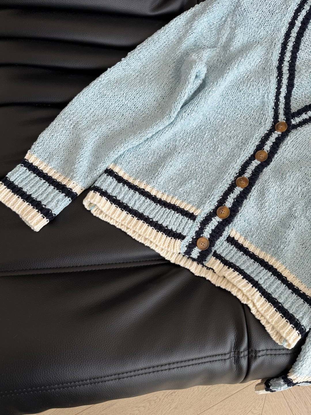 Saturn Embroidery V-Neck Cardigan Women's Autumn Winter Glacier Blue 8 cmp i1758795406369 8181 0 6