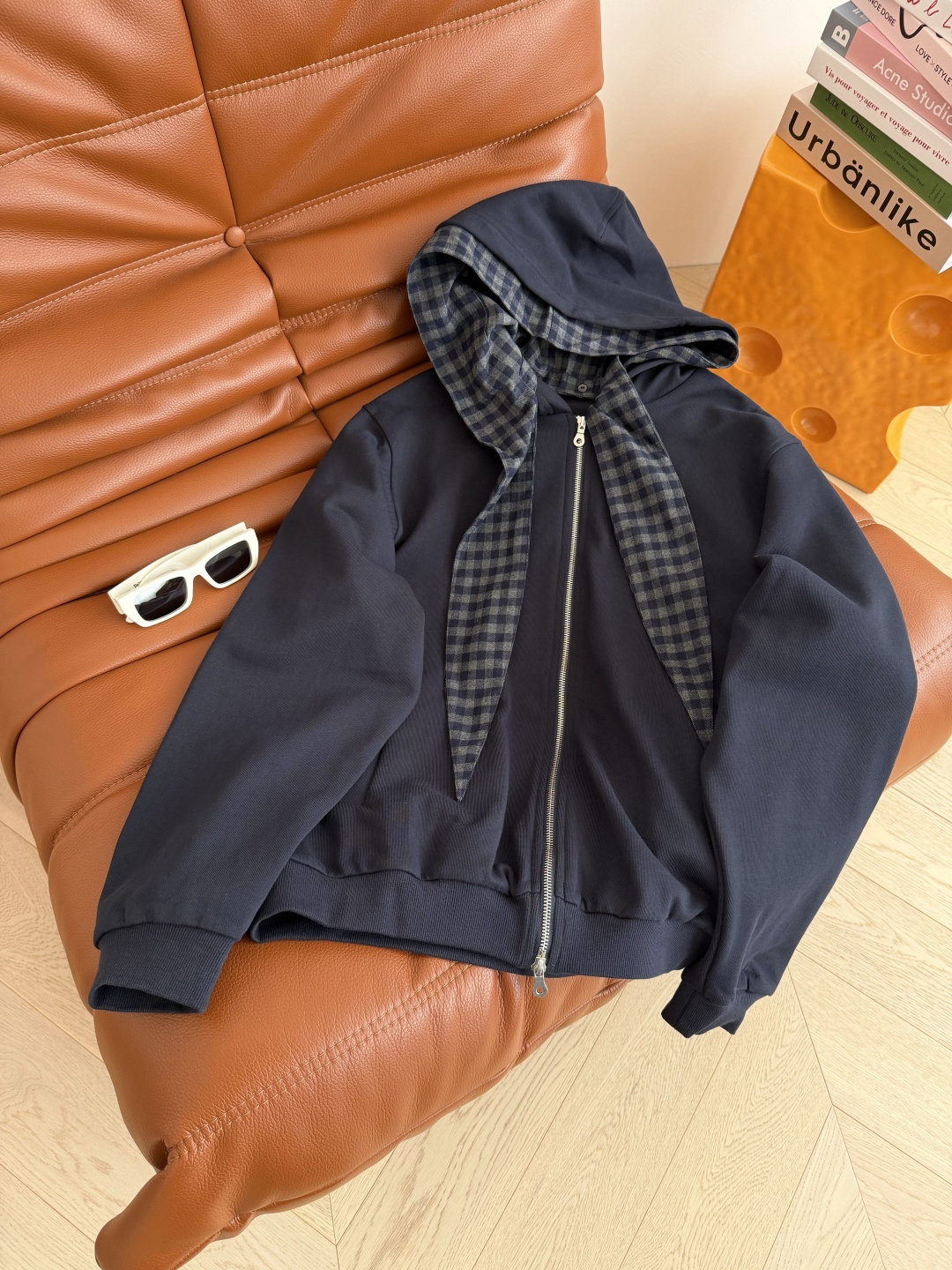 时髦卫衣套装 25秋冬 可拆卸双层帽子设计卫衣套装 时髦精一套搭配 连帽卫衣+弯刀休闲裤 卫衣是双层帽子