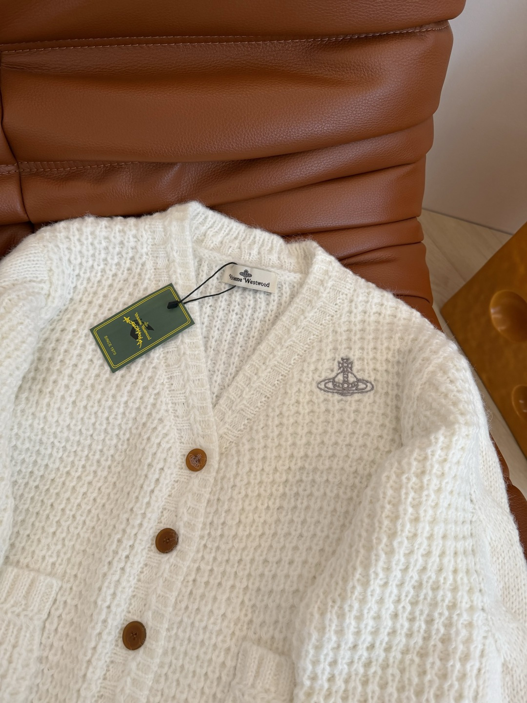 奶fufu的氛围感 25秋冬 土星图案刺绣开衫毛衣 一秒爱上 一整个减龄效果Feel 白色奶fufu的 