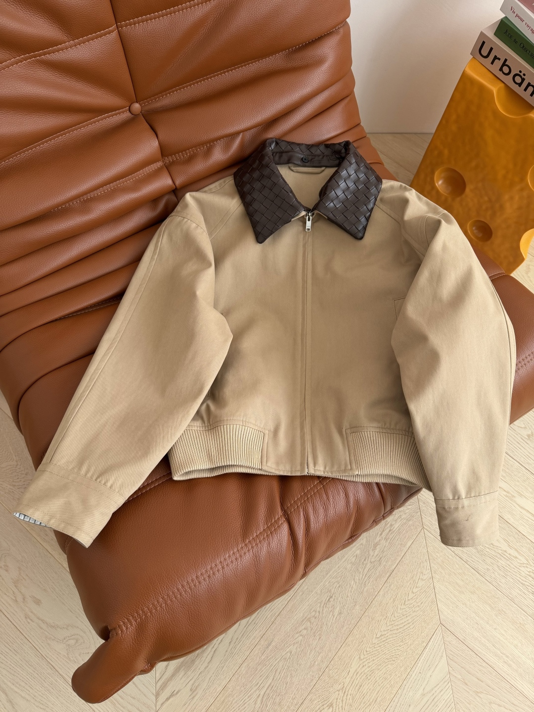 Detachable Braided Leather Collar Jacket – Versatile Winter Style